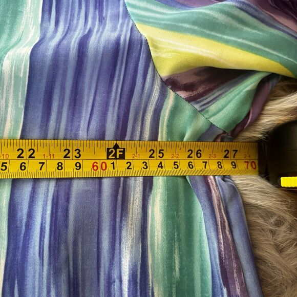 TEDDI Jack Sz M Full Zip Colorful Lightweight Watercolor Vintage 90s Casual Fun - Picture 6 of 8